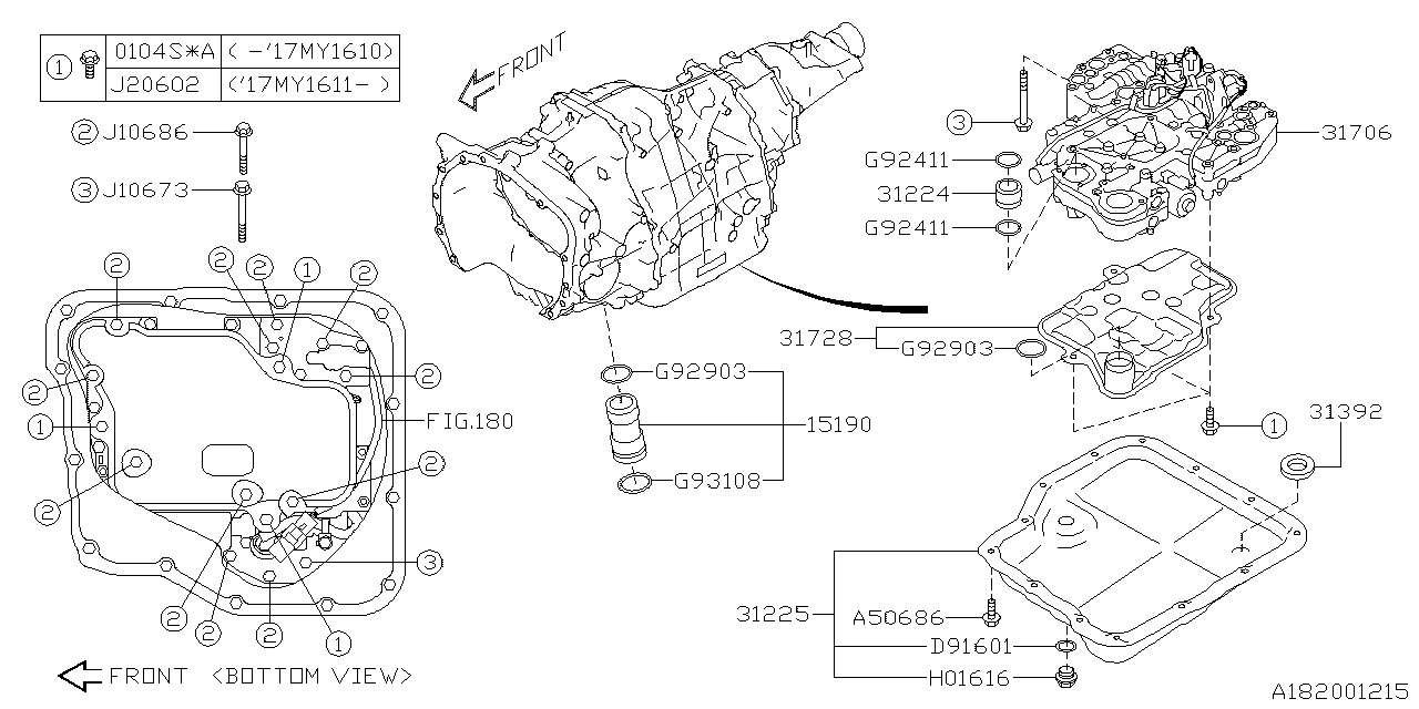 Lineartronic TR690 CVT Complete Valve Body For Subaru w/ White Connector 2015-