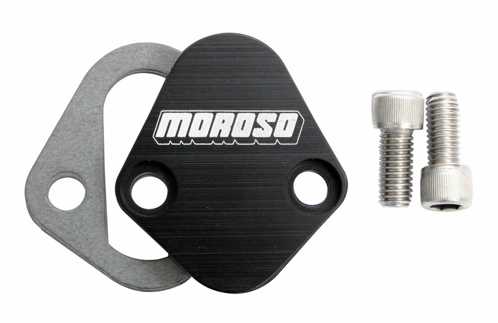 MOROSO 65396 Fuel Pump Plate – Billet BBC- Ford & Mopar