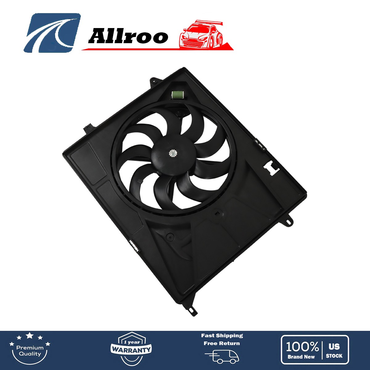 95392642 For 2014-2020 Chevrolet Trax 1.4L 4 Cyl Radiator Cooling Fan Assembly