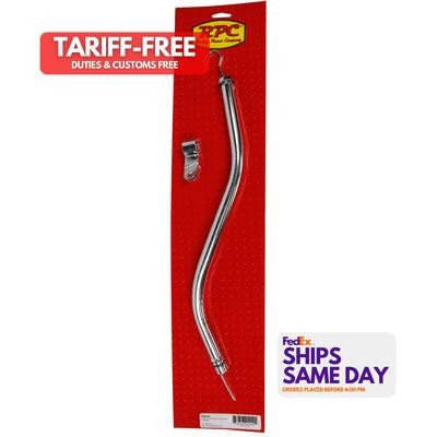 Racing Power R9424, One Chrome Steel Fits Ford C-6 Transmission Dipstick -Chrome