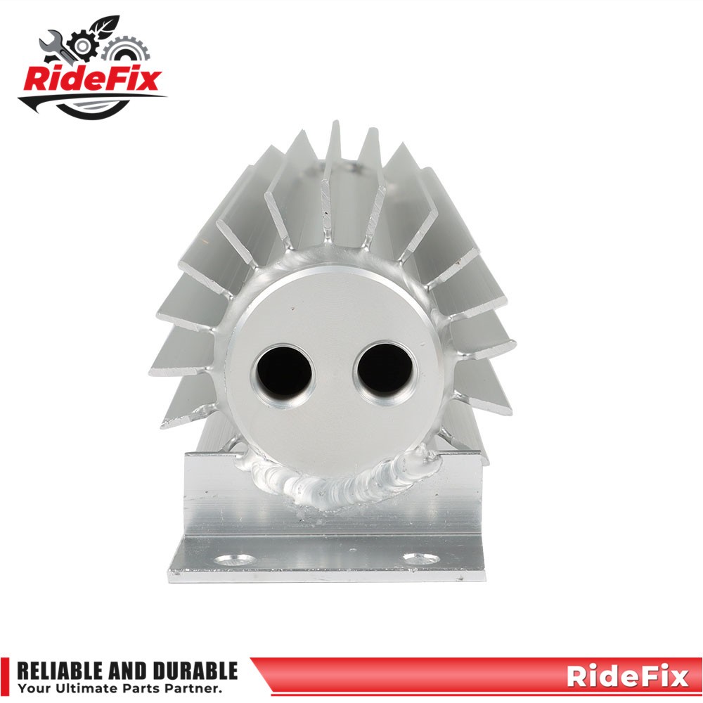 Dual Pass Aluminum Finned Transmission Oil Cooler 12″ For Hot Rod Cars Universal