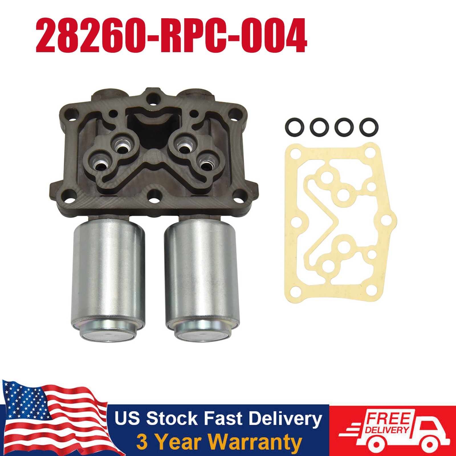 28260-RPC-004 Transmission Dual Linear Solenoid For 2006-2011 Honda Civic FIT