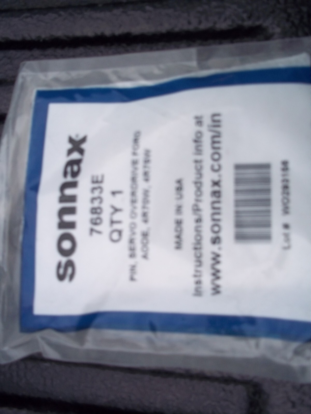 Sonnax P/N 76833E Transmission Overdrive Servo Pin (Includes Washer & O-Rings)