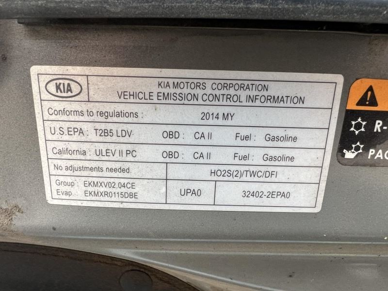 Automatic Transmission Gasoline Model 2.0L Fits 14-15 SOUL 377493