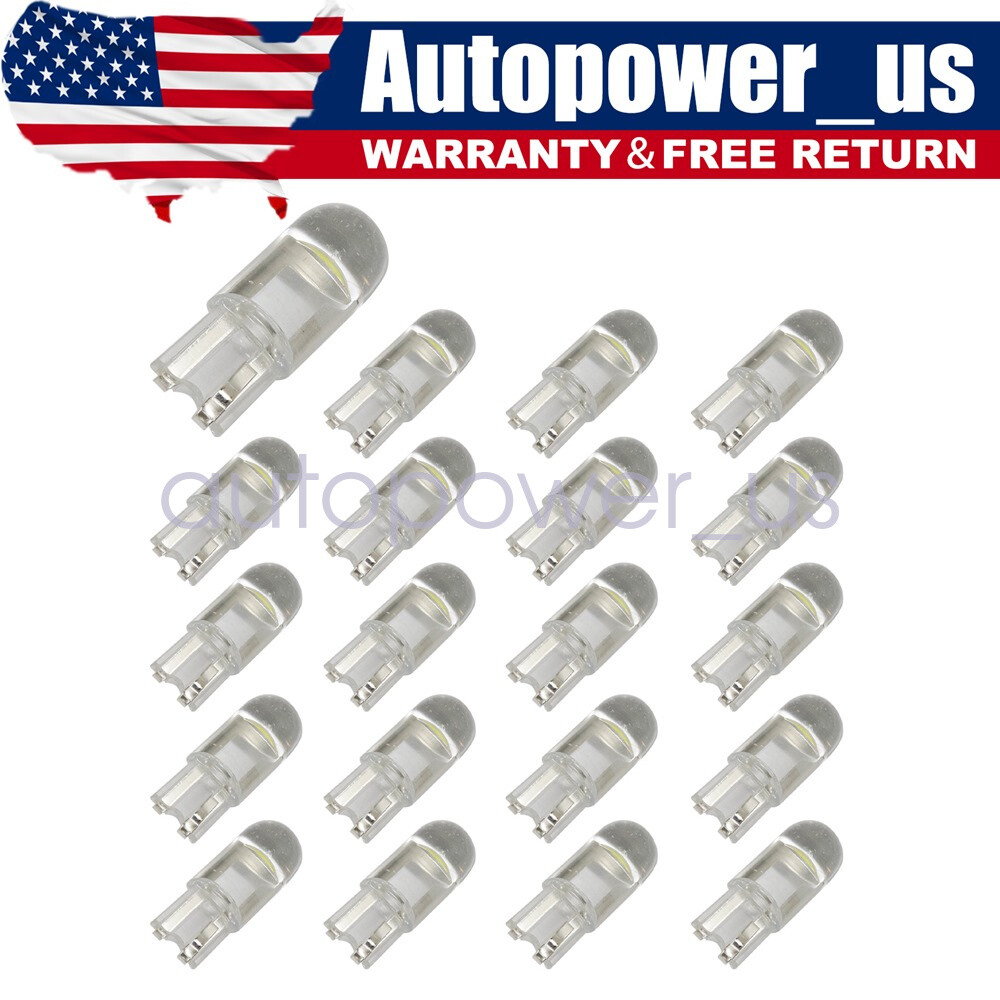 NEW 20X T10 LED License Plate Light Car Interior Bulbs White 168 2825 194 W5W