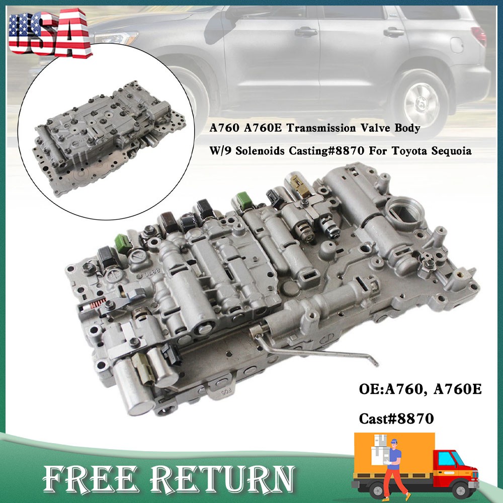 A760E A760F Transmission Valve Body w/ 9 Solenoids Fits For Lexus Toyato 8870