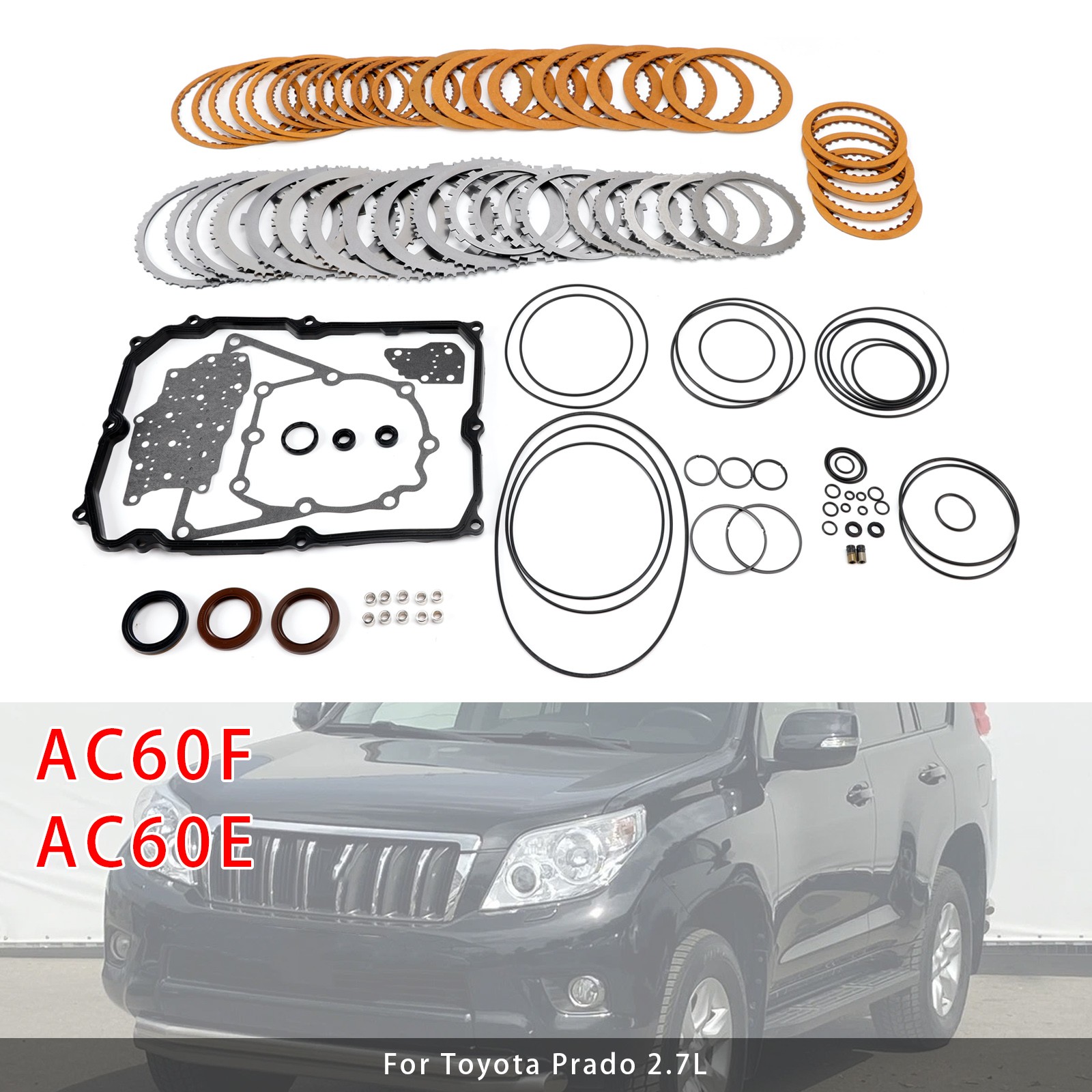 AC60F AC60E Auto Transmission Master Rebuild Kit Seal For Toyota Prado 2.7L