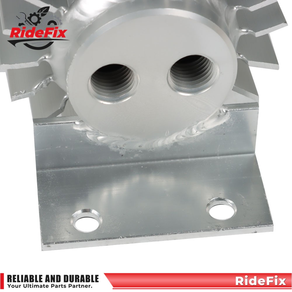 Dual Pass Aluminum Finned Transmission Oil Cooler 12″ For Hot Rod Cars Universal