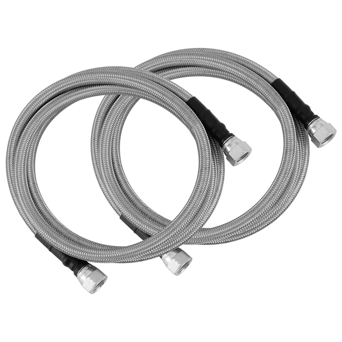 70″ 6AN SS Braided Transmission Cooler Hose Lines Kit for GM 4L60E 4L80E TH350
