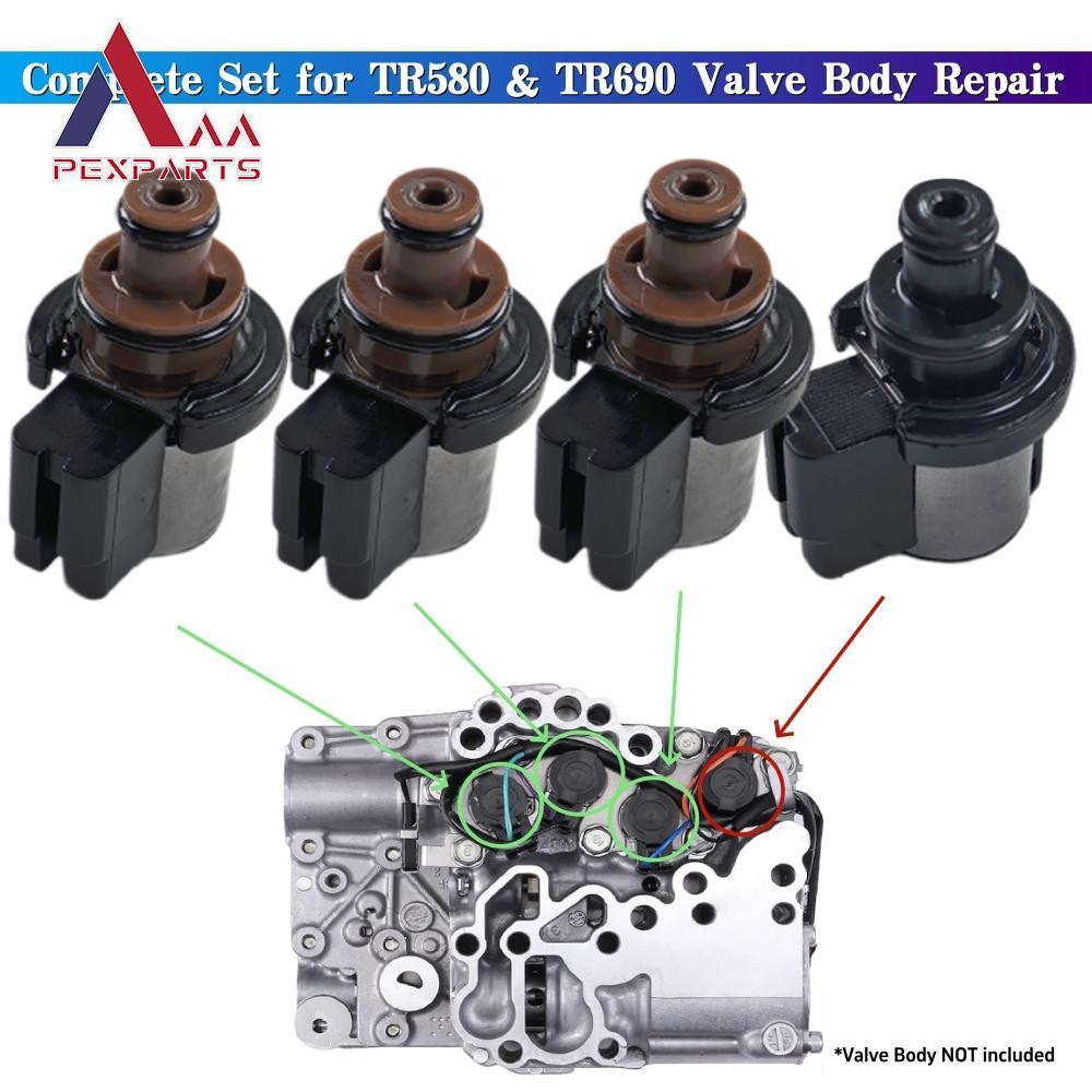 Transmission Solenoid Set For Subaru CVT P0741 P2762 31825AA050 31706AA030