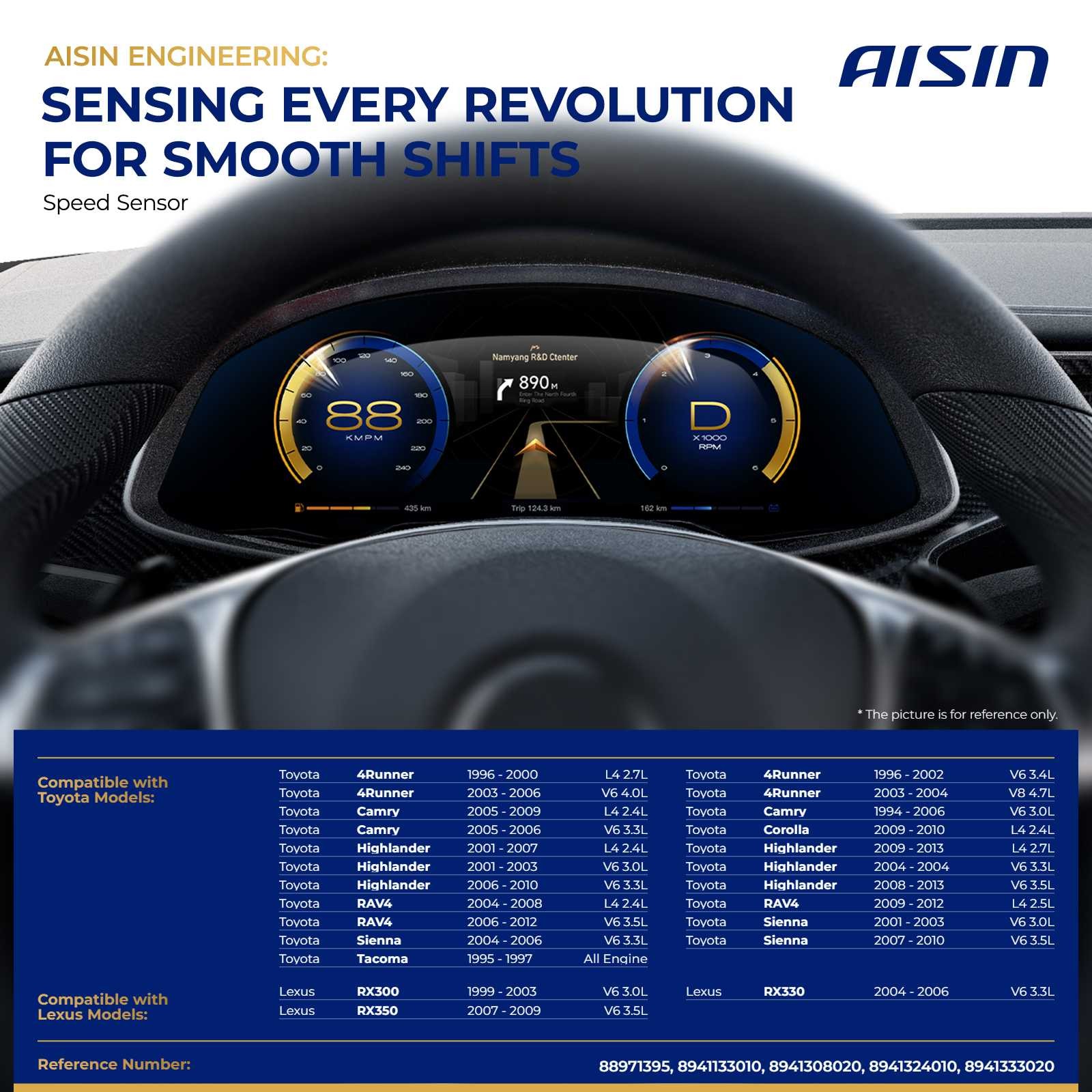 AISIN Auto Transmission Speed Sensor for Toyota Camry RAV4 Lexus RX300 1994-2012