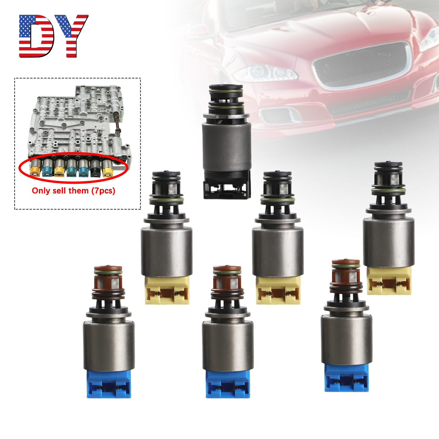 7Pcs Auto Transmission Solenoid Valves Kits For 6HP19 6HP26 6HP32 1068298044 US
