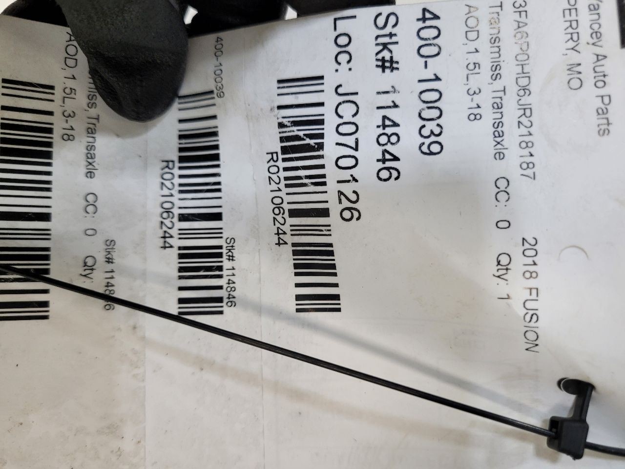 2017 – 2020 Ford Fusion Automatic Transmission 1.5L Turbo HS7Z7000B