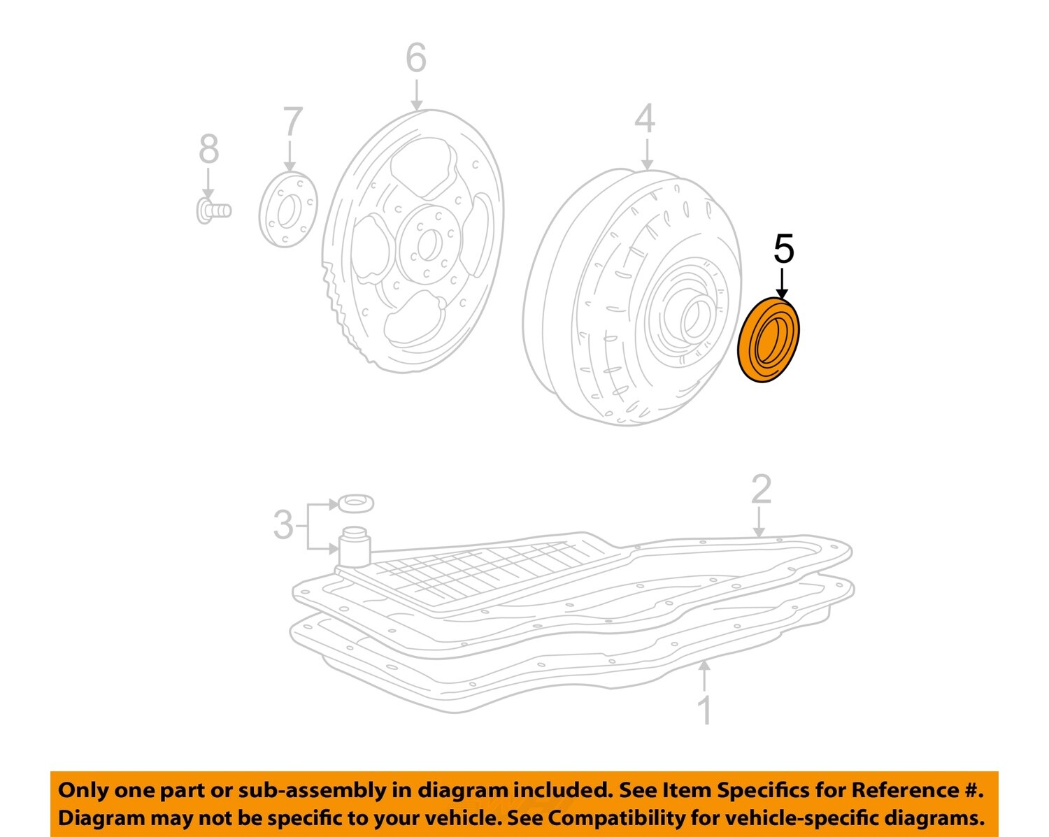 FORD OEM 95-07 Freestar EngineTransaxle-Converter Seal 2F1Z7F401AA