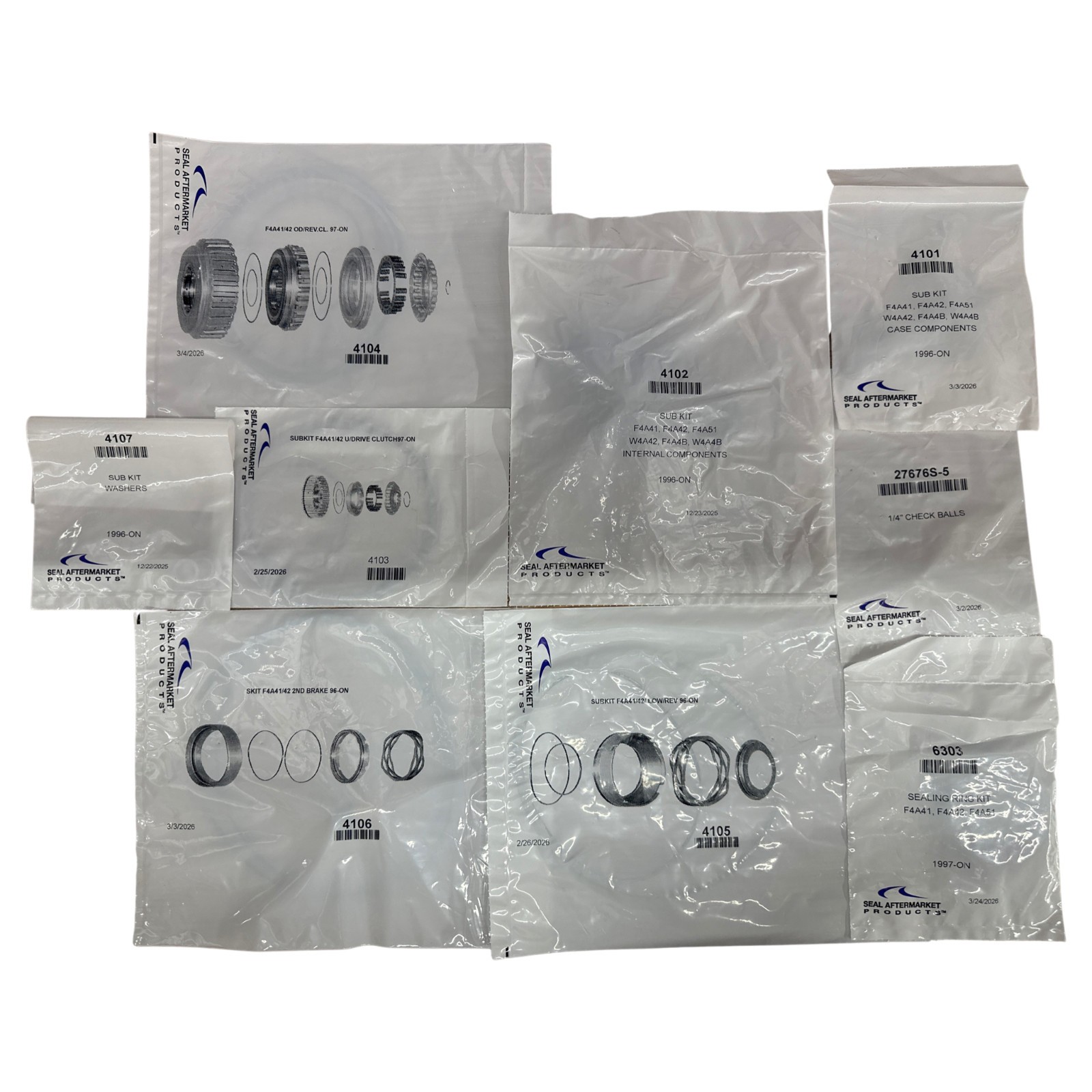Mitsubishi Hyundai Transmission F4A41 F4A42 W4A42 Overhaul Kit Gaskets Seal 1996