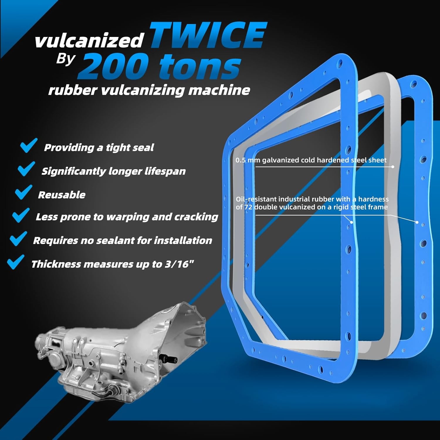 Transmission Oil Pan Gasket Fit for GM Turbo 350, Compatible with Moroso…