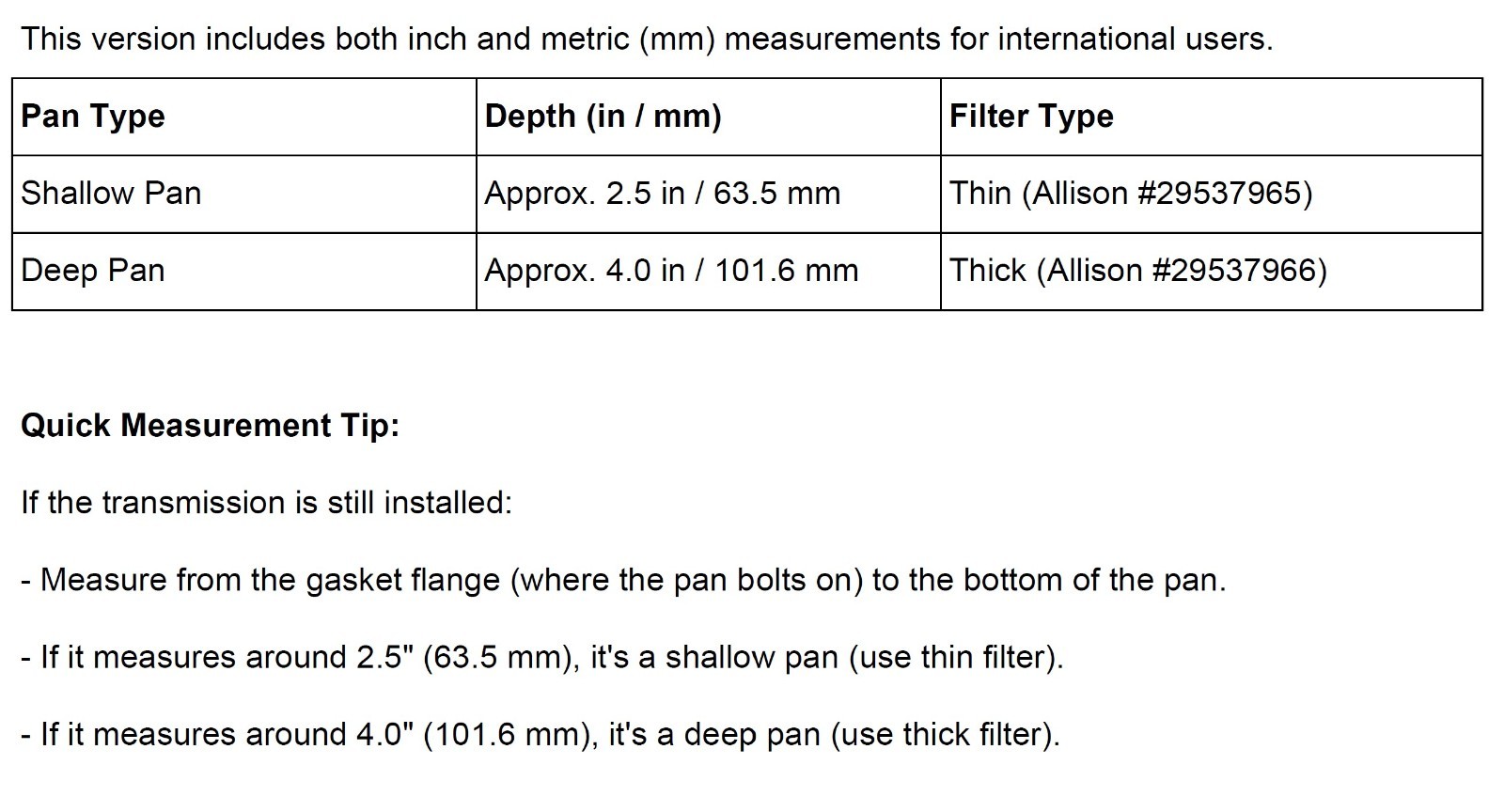 Allison AT540 / AT545 Master Rebuild Kit with Friction Clutches & Flat Filter