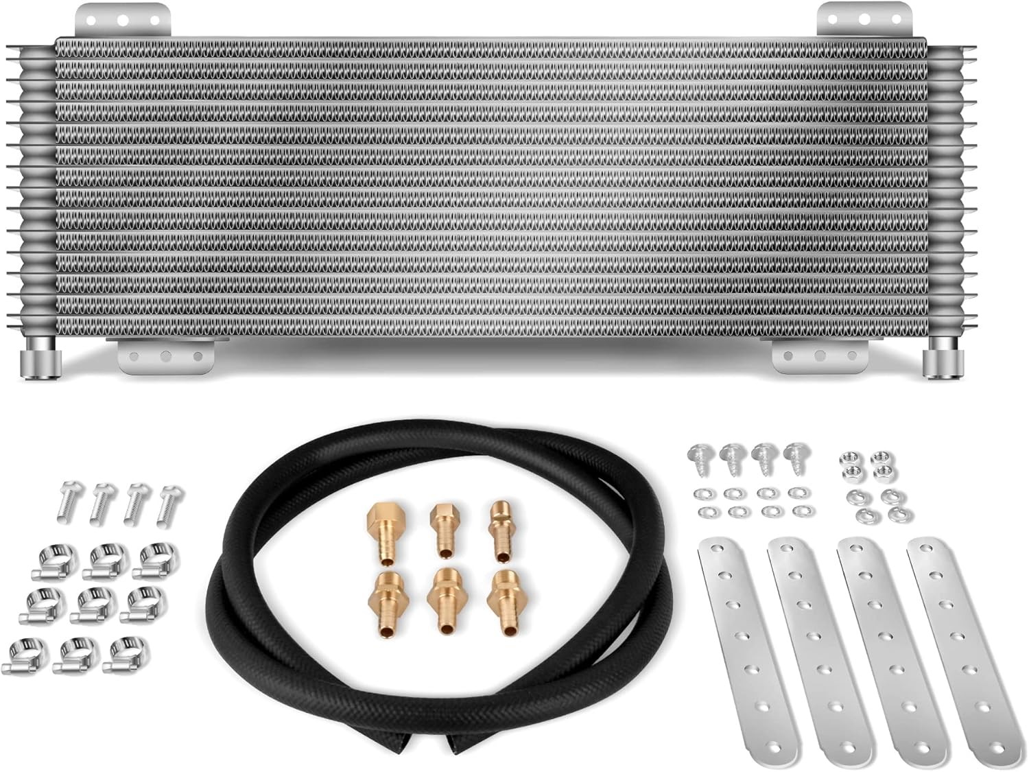 40,000 GVW Transmission Oil Cooler Low Pressure Drop Silver OC-47391 LPD47391