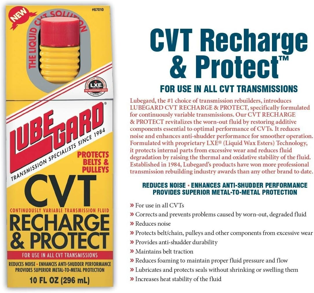 CVT Transmission Fluid Recharge & Protect – 10 fl. oz. – Reduces Noise & Foaming