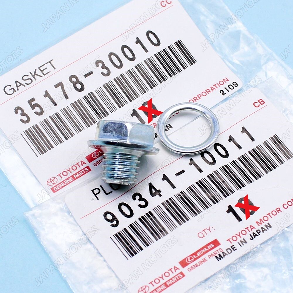 Genuine OEM Toyota Lexus Many Models Transmission Pan Drain Plug With Gasket
