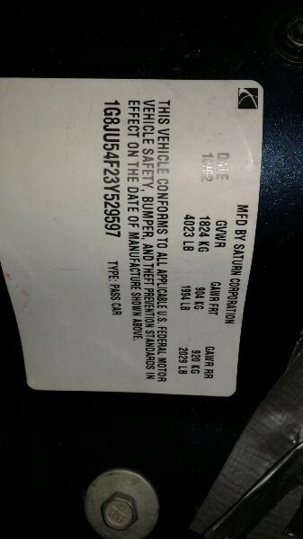 Automatic Transmission From 2003 Saturn L Series 4T40E
