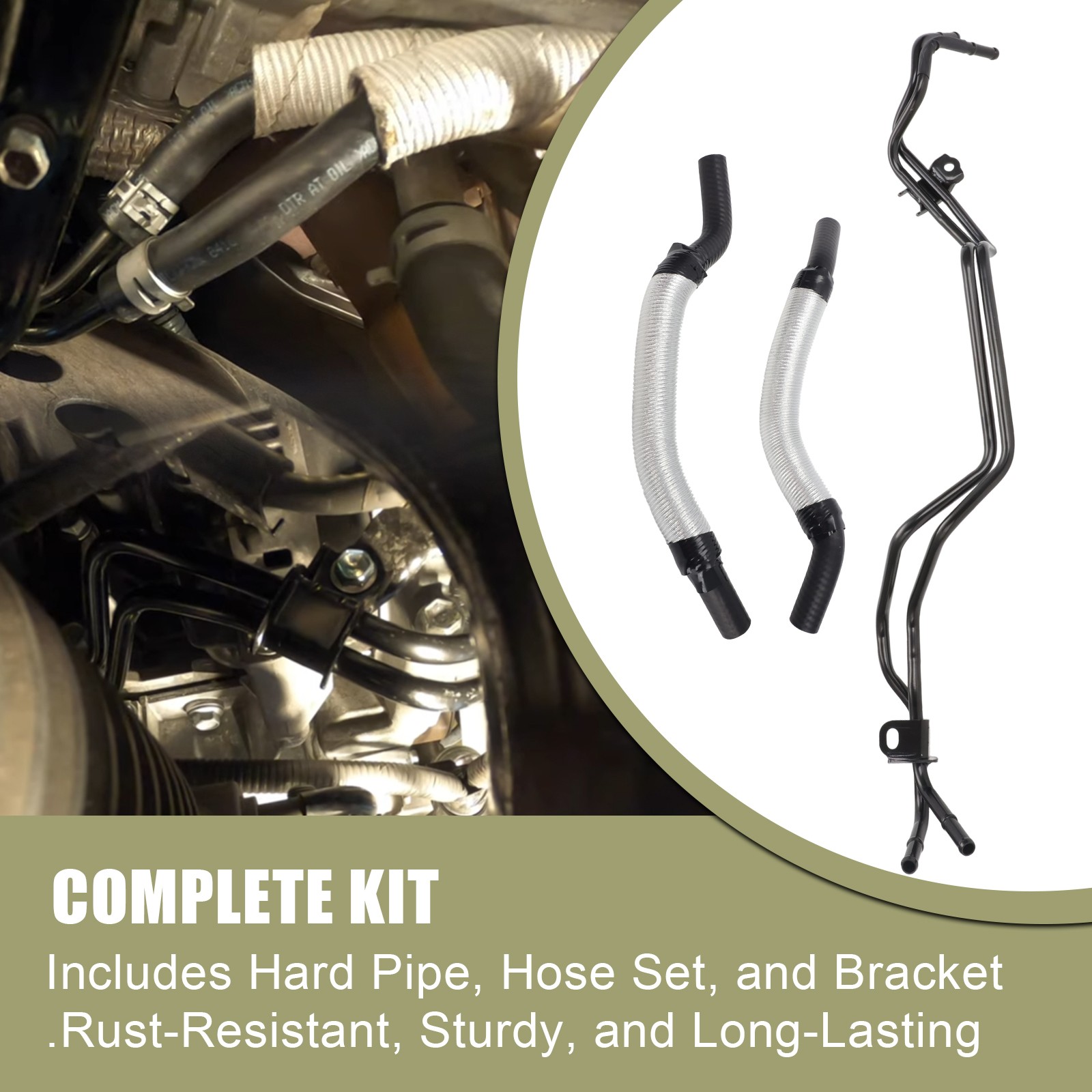 For Toyota Sequoia Tundra 5.7L Automatic Cooling Pipe-Hard Pipe Hose Bracket Kit