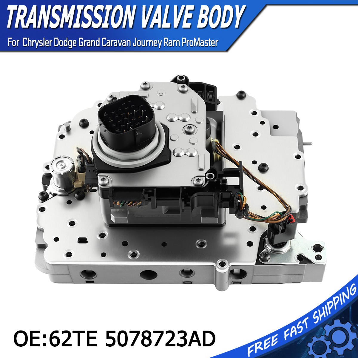 62TE Transmission Valve Body w/ Solenoid Pack For Dodge Chrysler Ram ProMaster