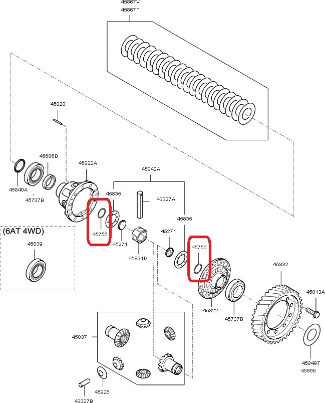 ( 1 ) GENUINE KIA/HYUNDAI 458383B000 O-RING – Transaxle Differential