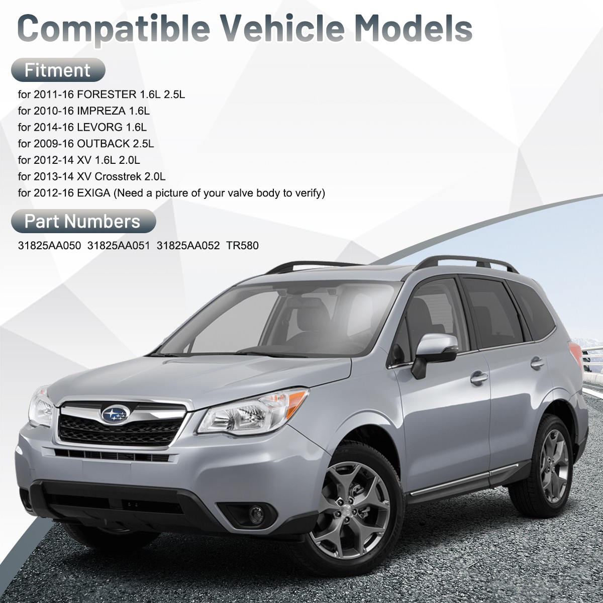 TR580 CVT Transmission Valve Body For Subaru Forester Impreza Outback 31825AA050