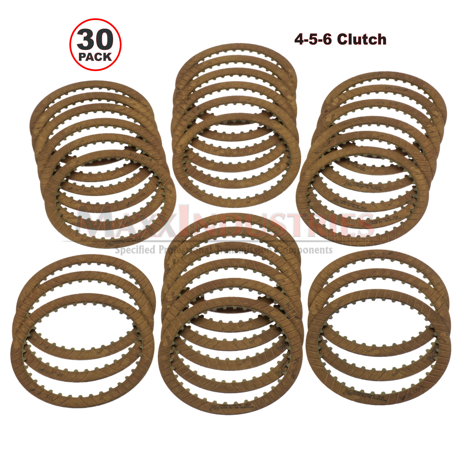 6L80 6L90 Transmissi​on Friction Clutch Plates 4-5-6 Clutch 30-Pack .063″ 36T