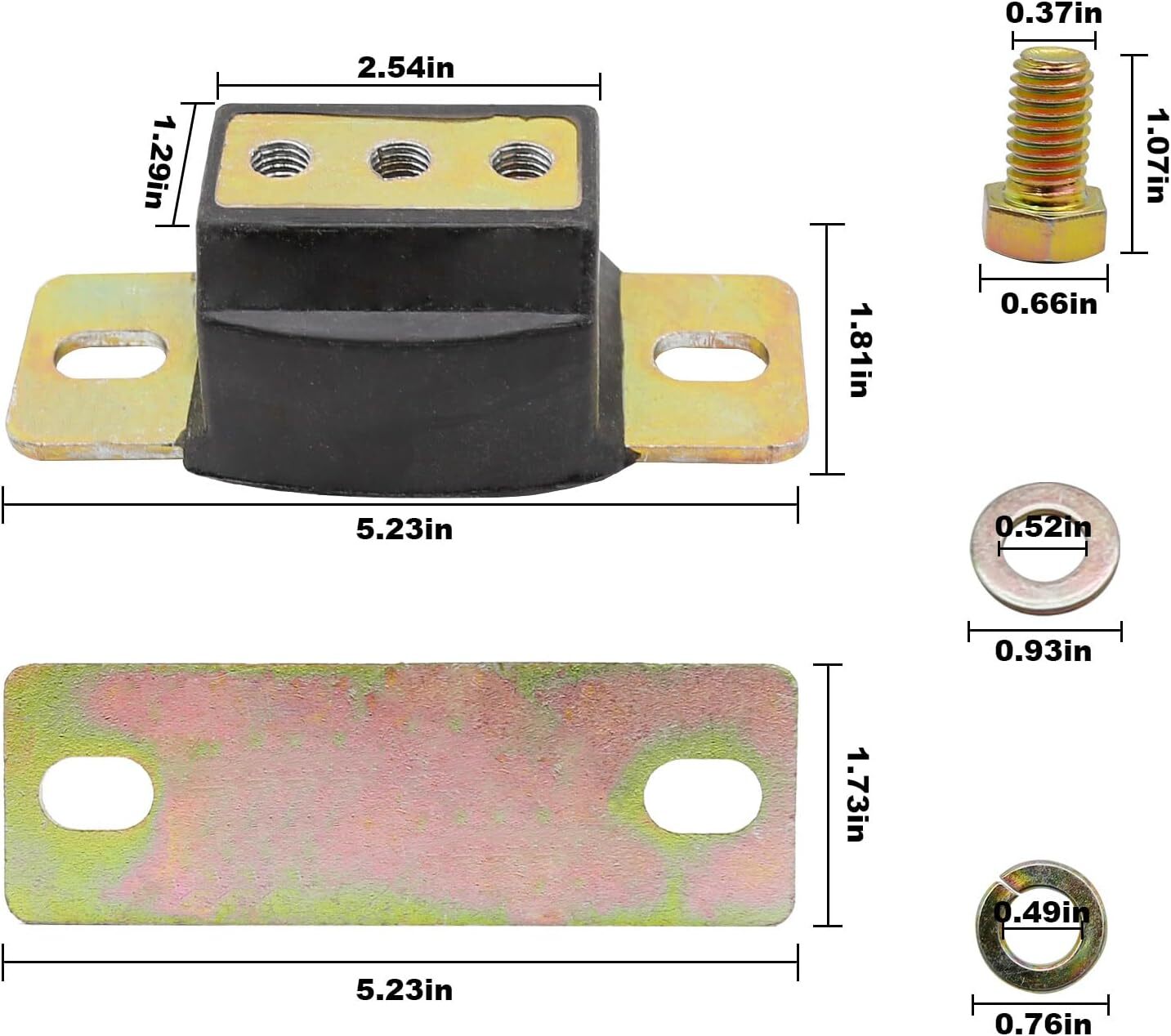 Polyurethane Trans Transmission Mount For Chevy GM TH350 TH400 700 R4