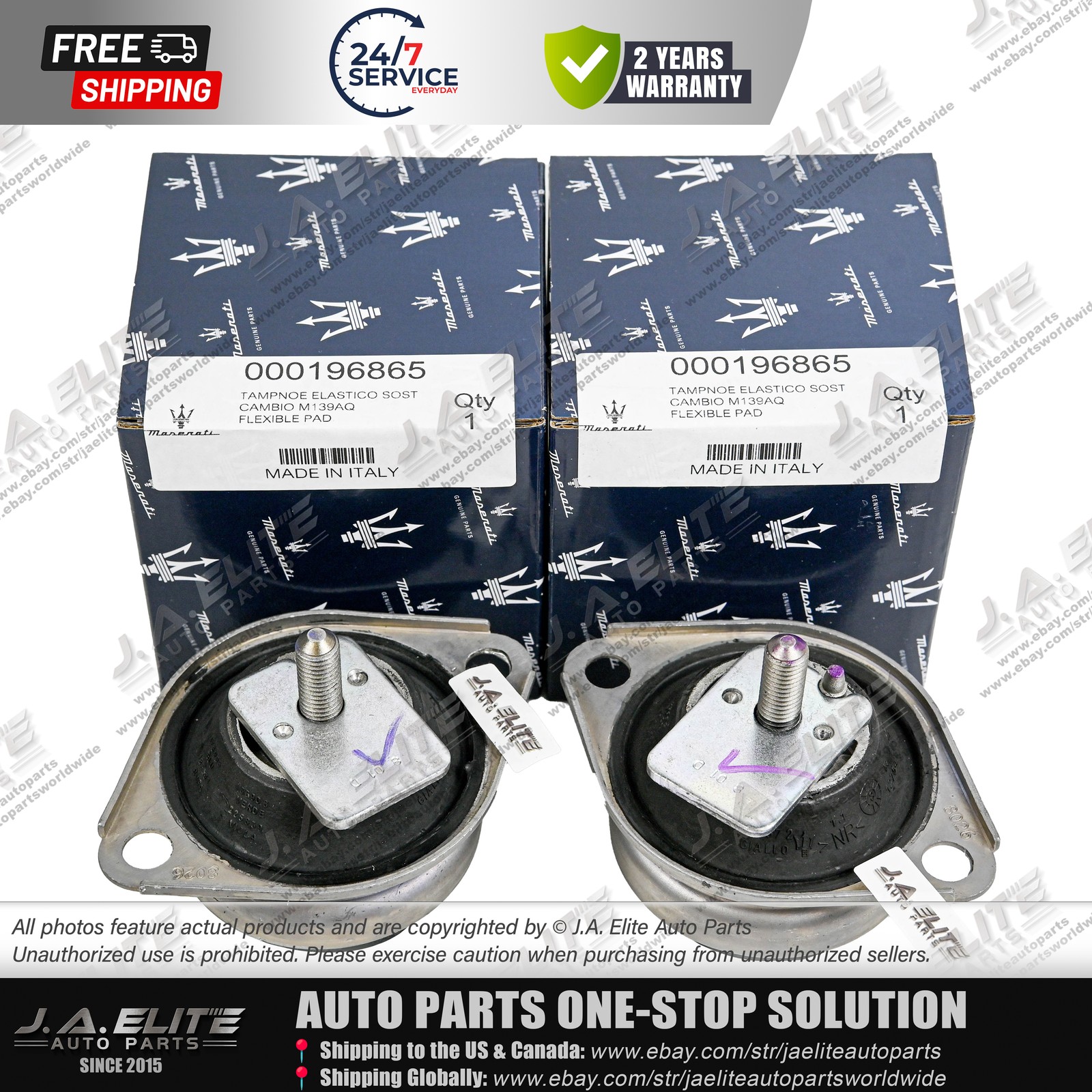 2pcs Genuine Gearbox Transmission Mounts fit Maserati Quattroporte GT GC 196865