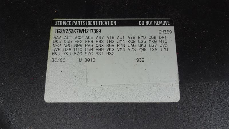 Automatic Transmission Non Supercharged FWD Opt M15 Fits 98 BONNEVILLE 658135