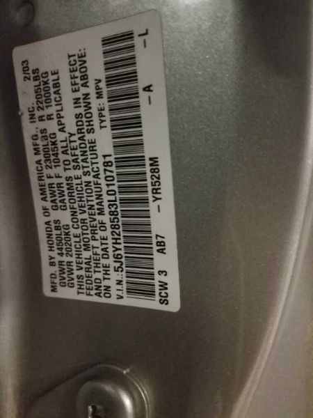 TRANSFER CASE ASSEMBLY 2.4L AT FITS 2003 ELEMENT 319206
