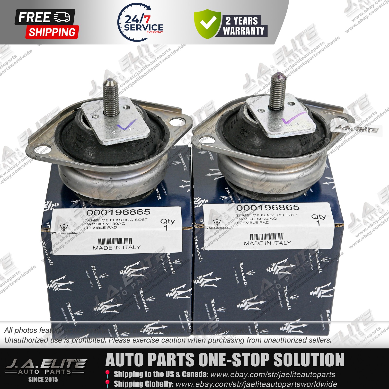 2pcs Genuine Gearbox Transmission Mounts fit Maserati Quattroporte GT GC 196865