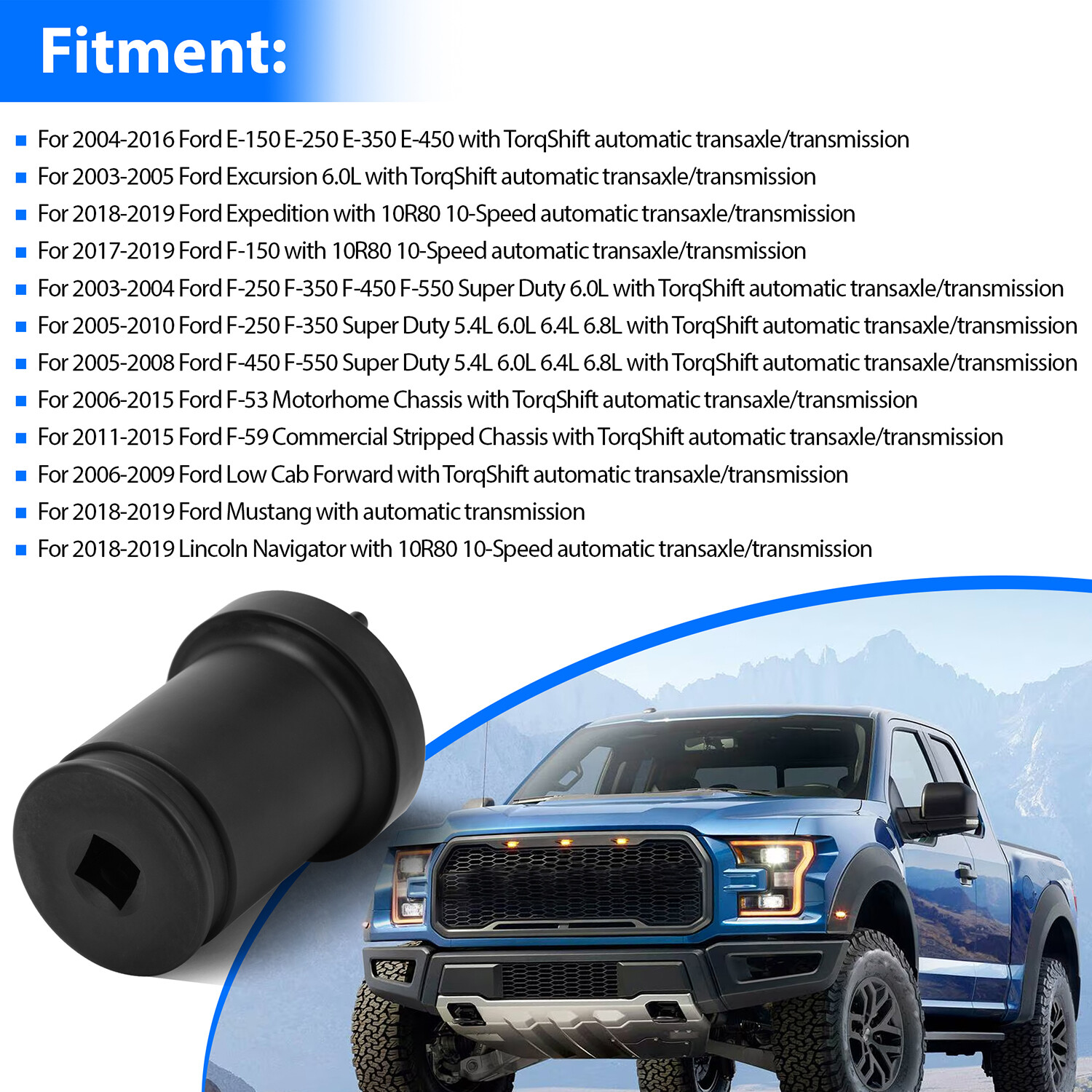 Output Shaft Locknut Socket Removal Tool T-7458 For Ford TorqShift 5R110W 4R100