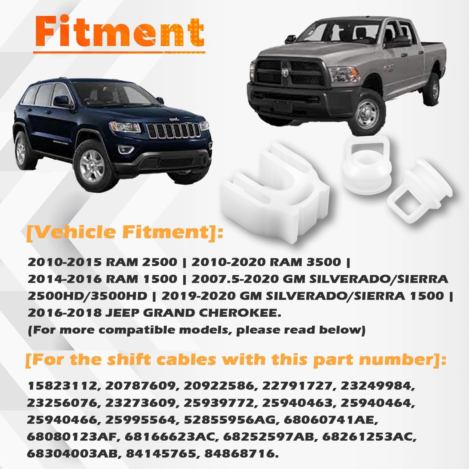 14104 Dorman Kit Shift Cable Bushing for Chevy Suburban Ram Truck Silverado 1500