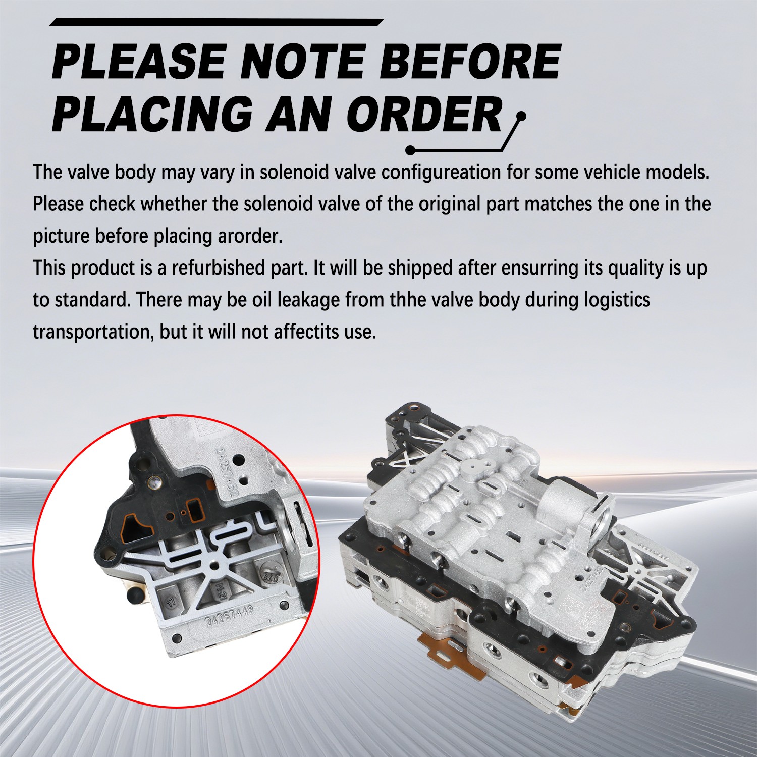 Transmission Valve Body Assembly for Chevrolet GMC Buick Cadillac 6T70 6T75