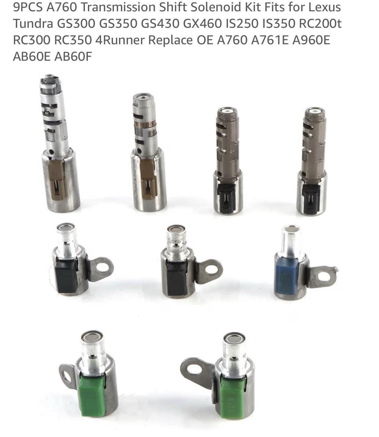 9PCS A760 Transmission Shift Solenoid Kit Fits for Lexus Tundra