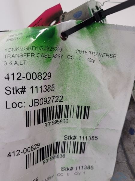 2015-2017 GMC Acadia Transfer Case VIN J 11th Digit Limited