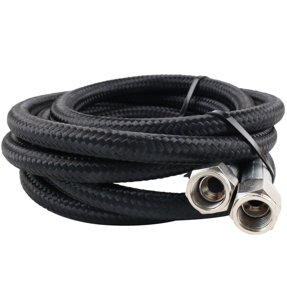 AN6 52” Nylon Braided Transmission Cooler Hose Line Fitting TH350 700R4 TH400