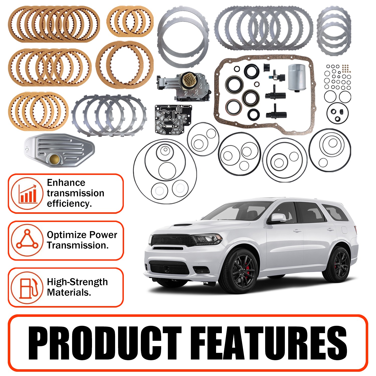 Transmissions Master Rebuild Kit Filter Friction Steel for 45RFE 545RFE 65RFE us