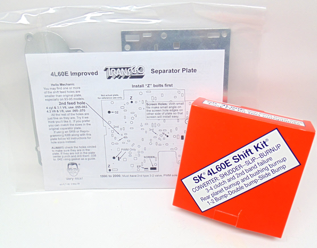 TRANSGO SHIFT KIT & Valve Body Plate w/gaskets 1996-2000 GM 4L60E (21600)*