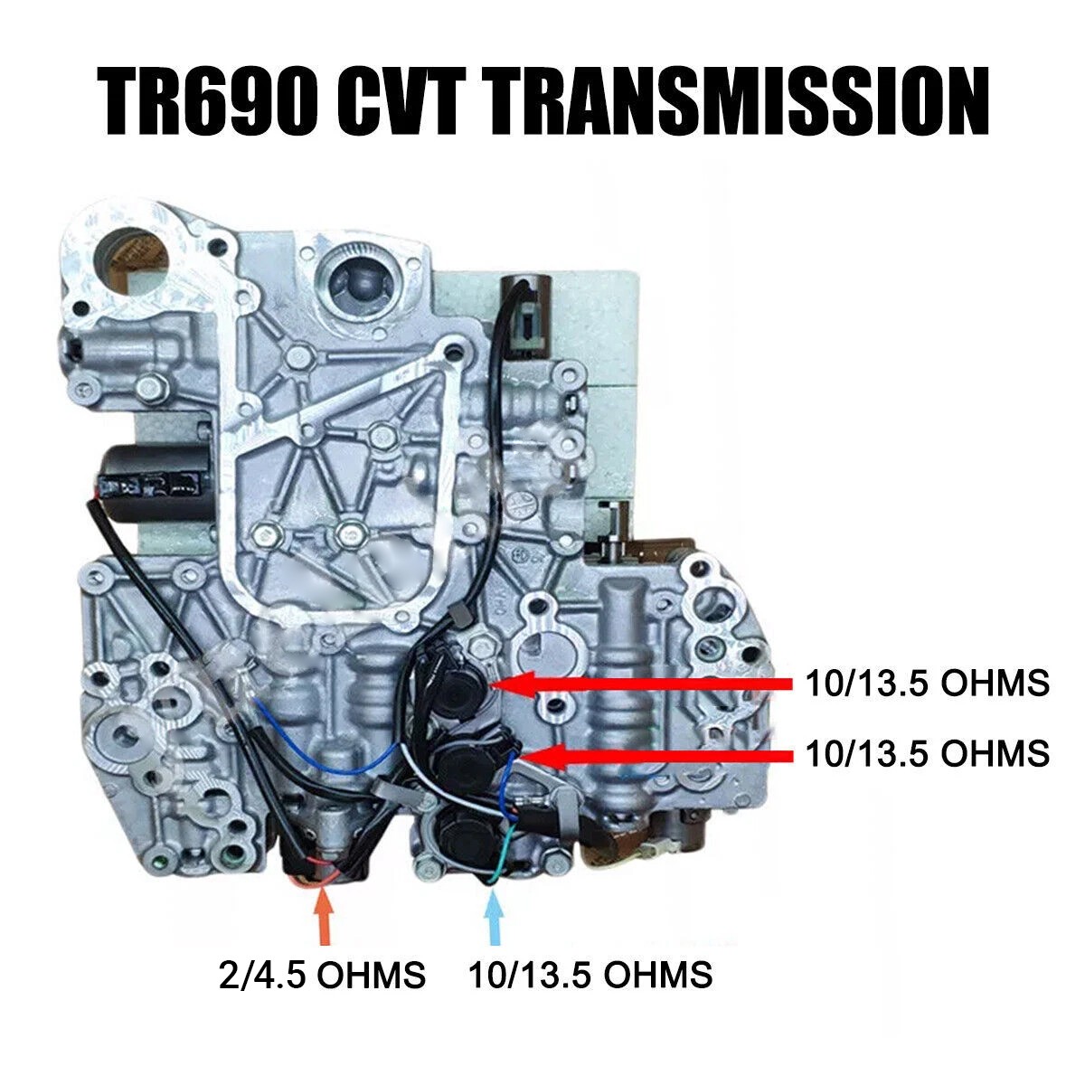 4x Trans AWD Pressure Control & Lock-Up Solenoid Kit For Subaru CVT TR580 TR690
