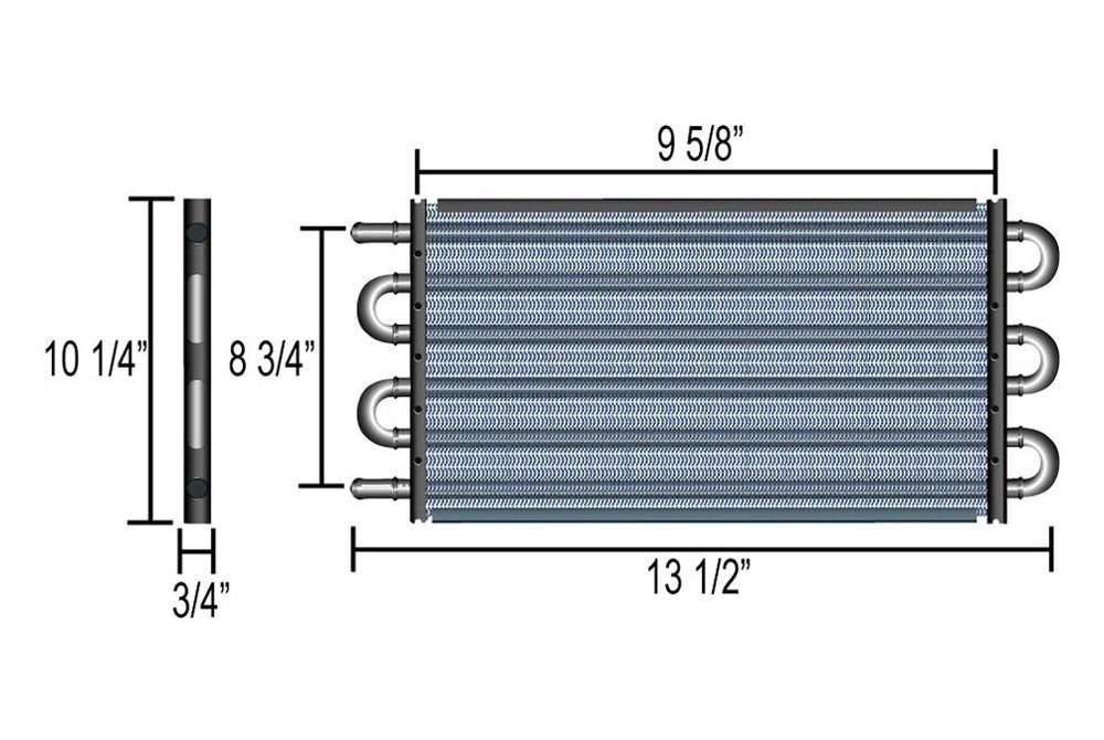 Derale Performance 13317 Series 7000 Copper/Aluminum Transmission Cooler
