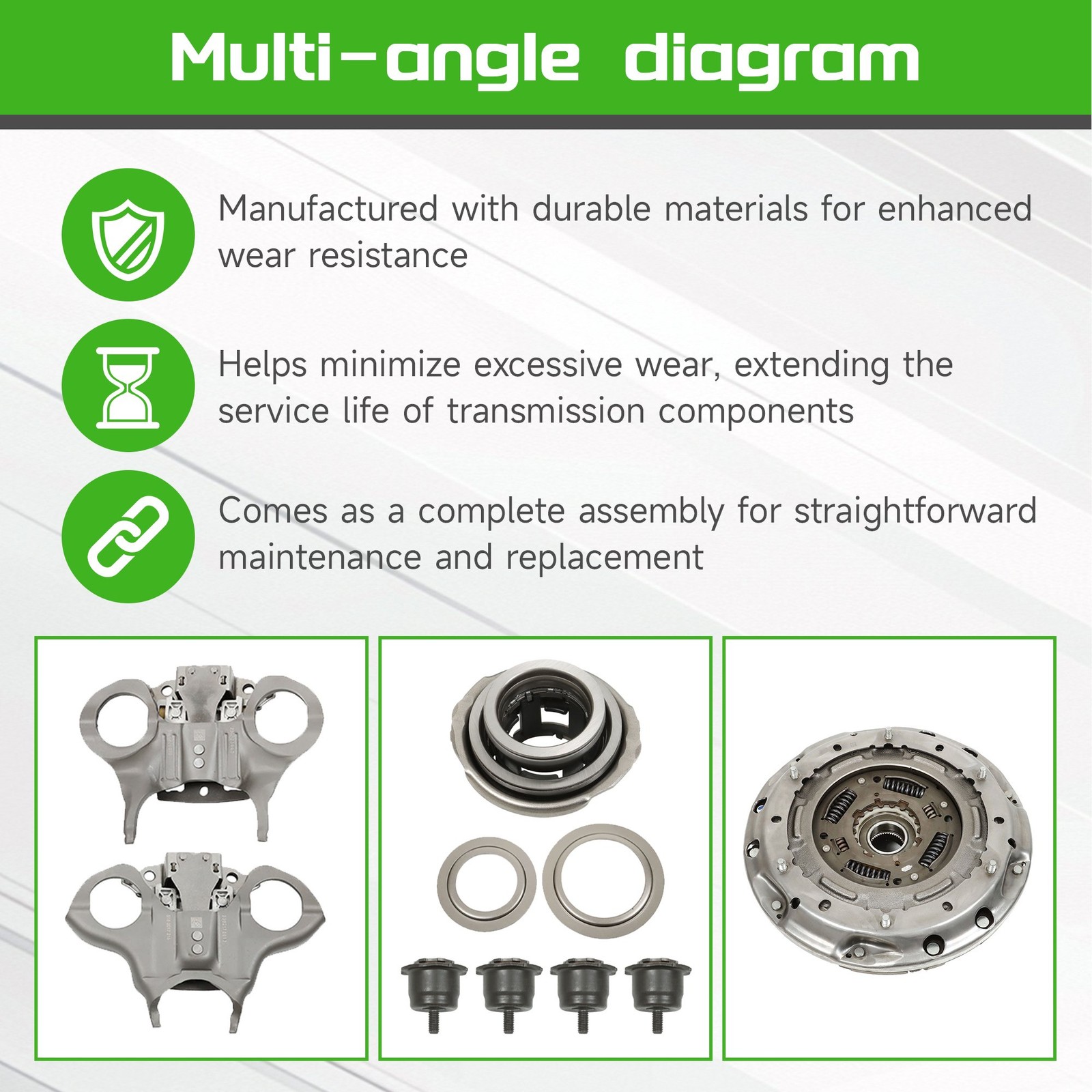 For 2012-2019 Ford Focus Fiesta Transmission Dual Clutch Fork Kit 6DCT250 DPS6