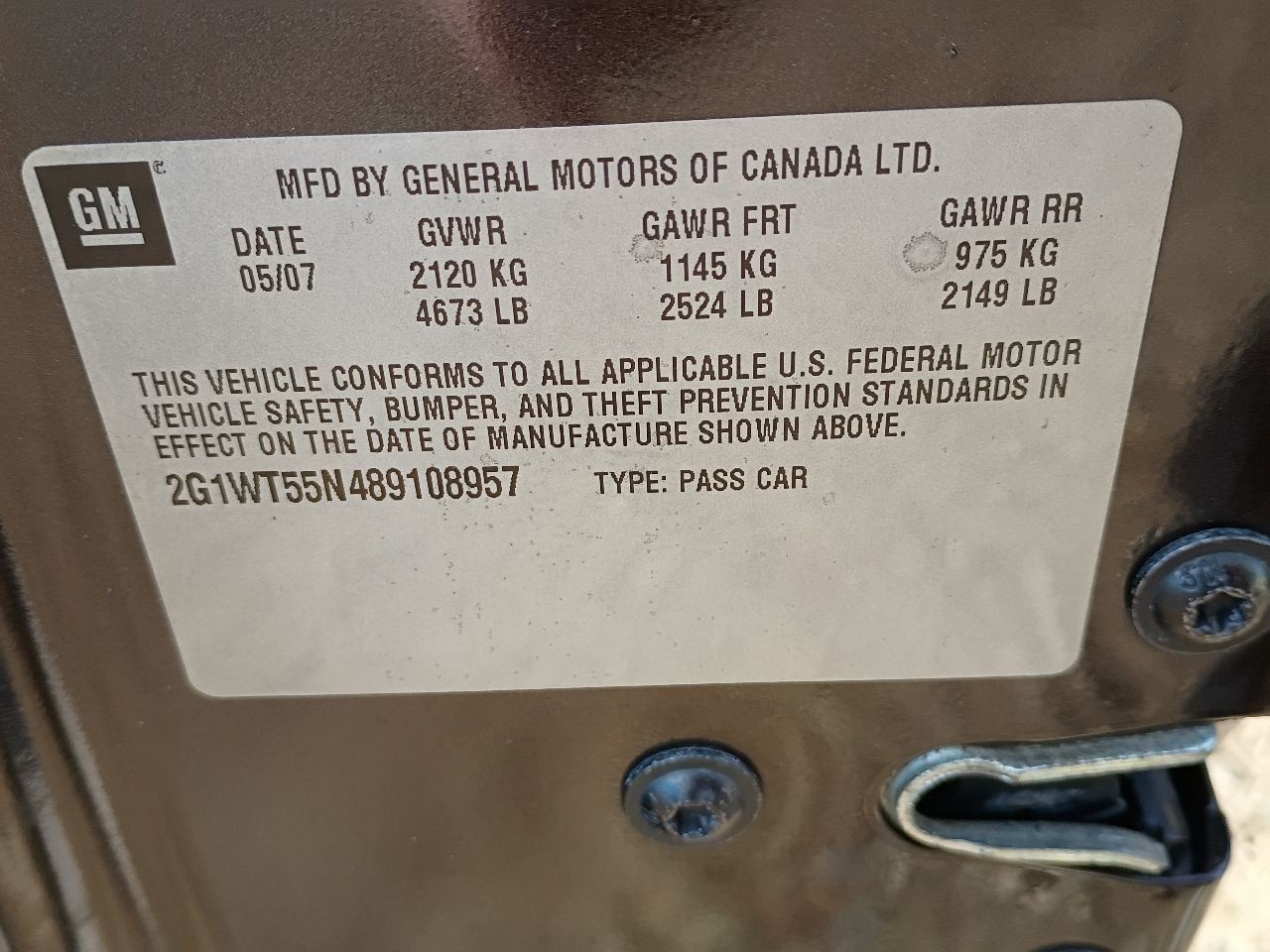 Automatic Transmission 3.5L Fits 06-11 IMPALA 307613