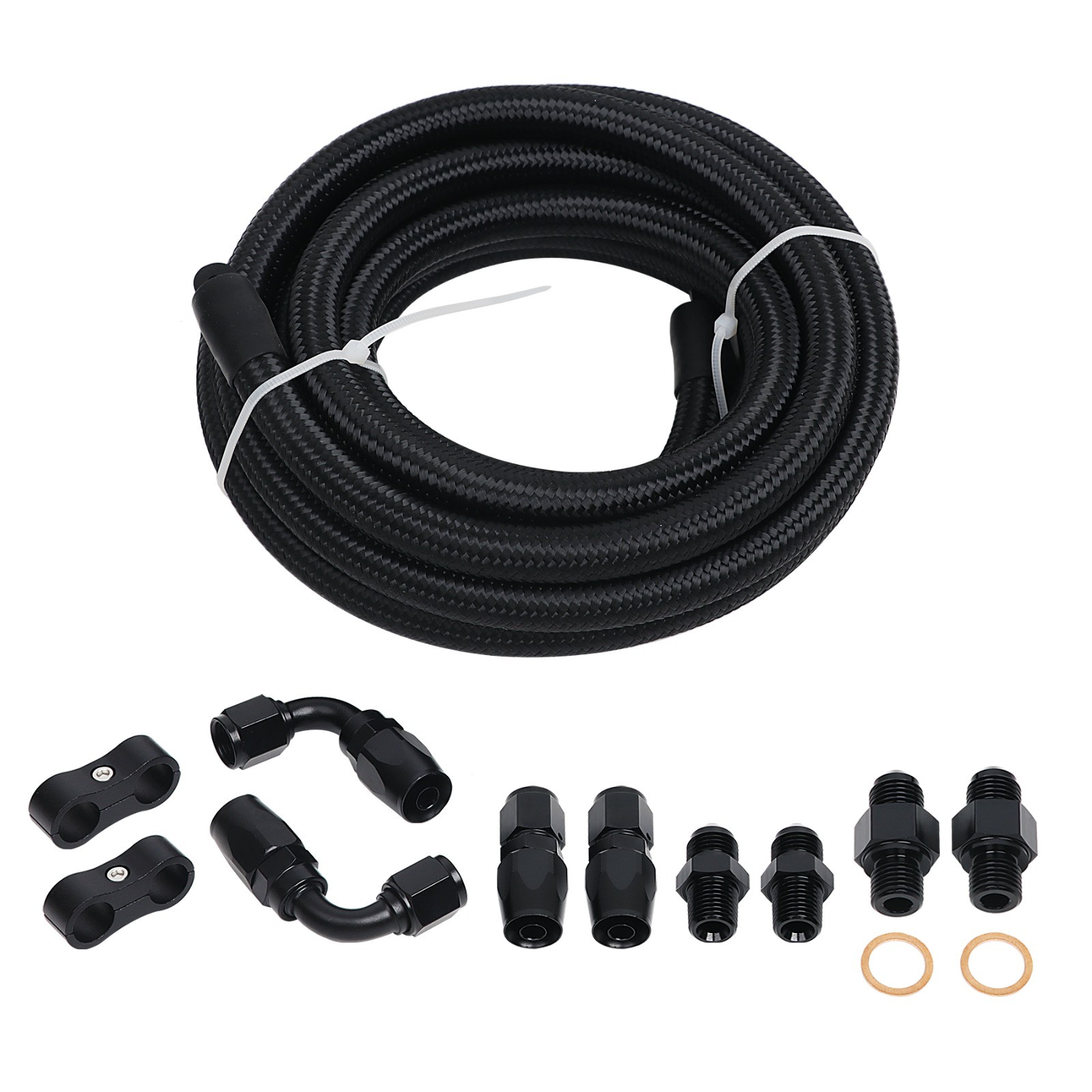 Lencool Racing 6AN Fuel Line Kit, Transmission Cooler Line Kit for 4L60E 4L65E