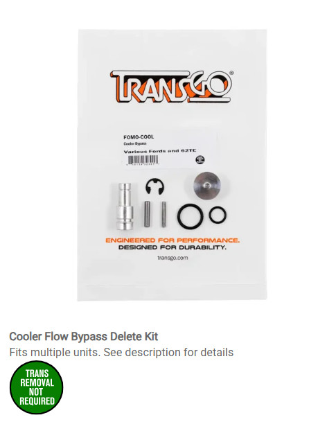 TransGo Transmission Cooler Bypass Kit Fits Many Models See Listing SKFOMO-COOL