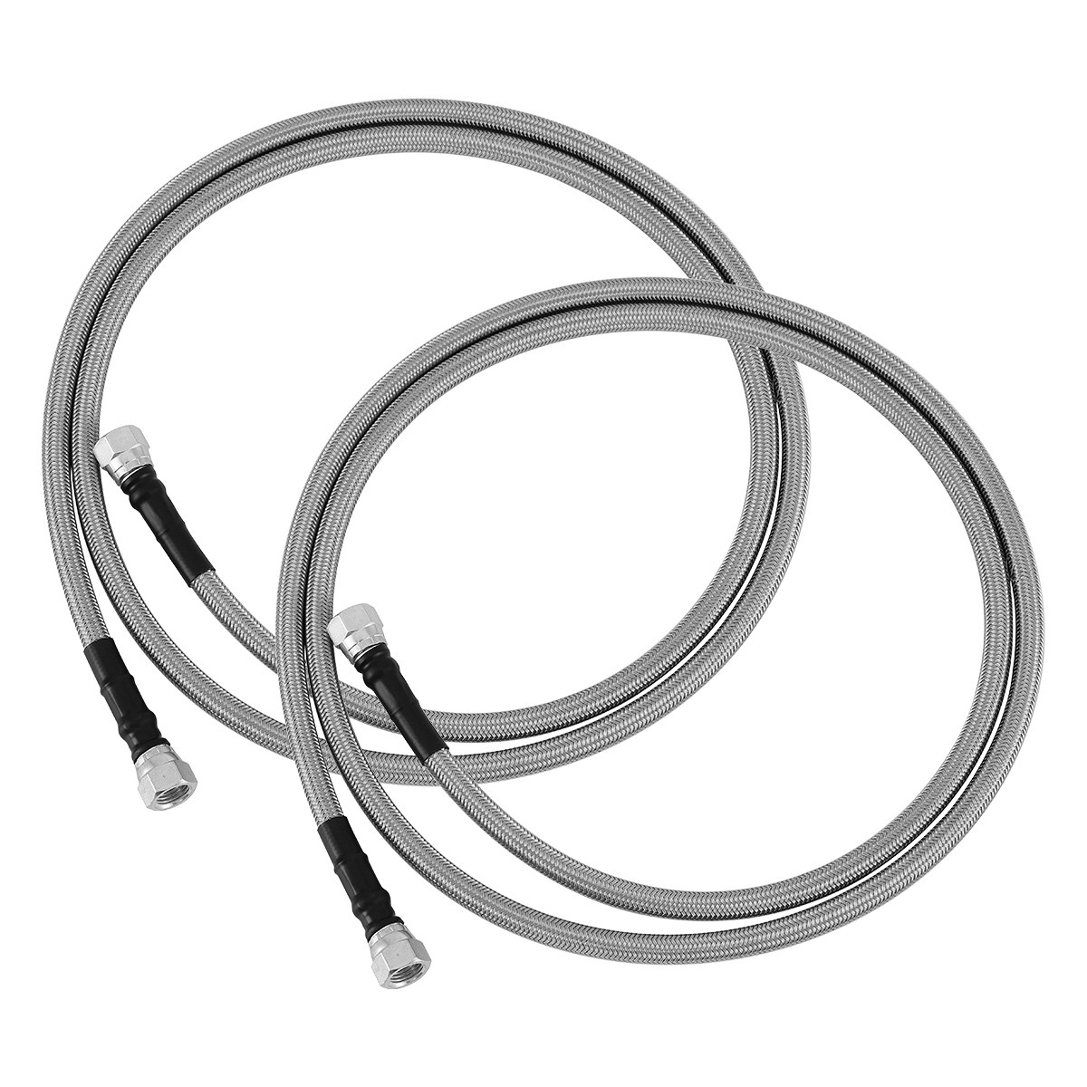 70″ 6AN SS Braided Transmission Cooler Hose Lines Kit for GM 4L60E 4L80E TH350